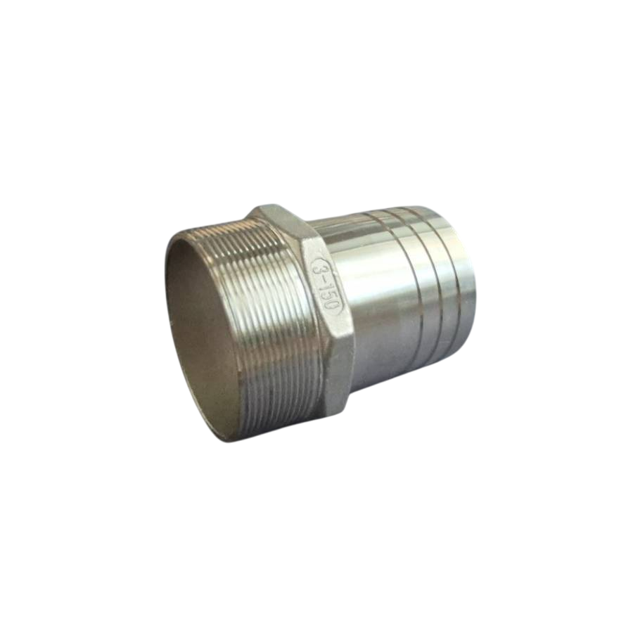 Штуцер шланговый резьбовой DN80 AISI304 BSPP елка н/ж сталь ЗР 80 мм 3" (29203399)