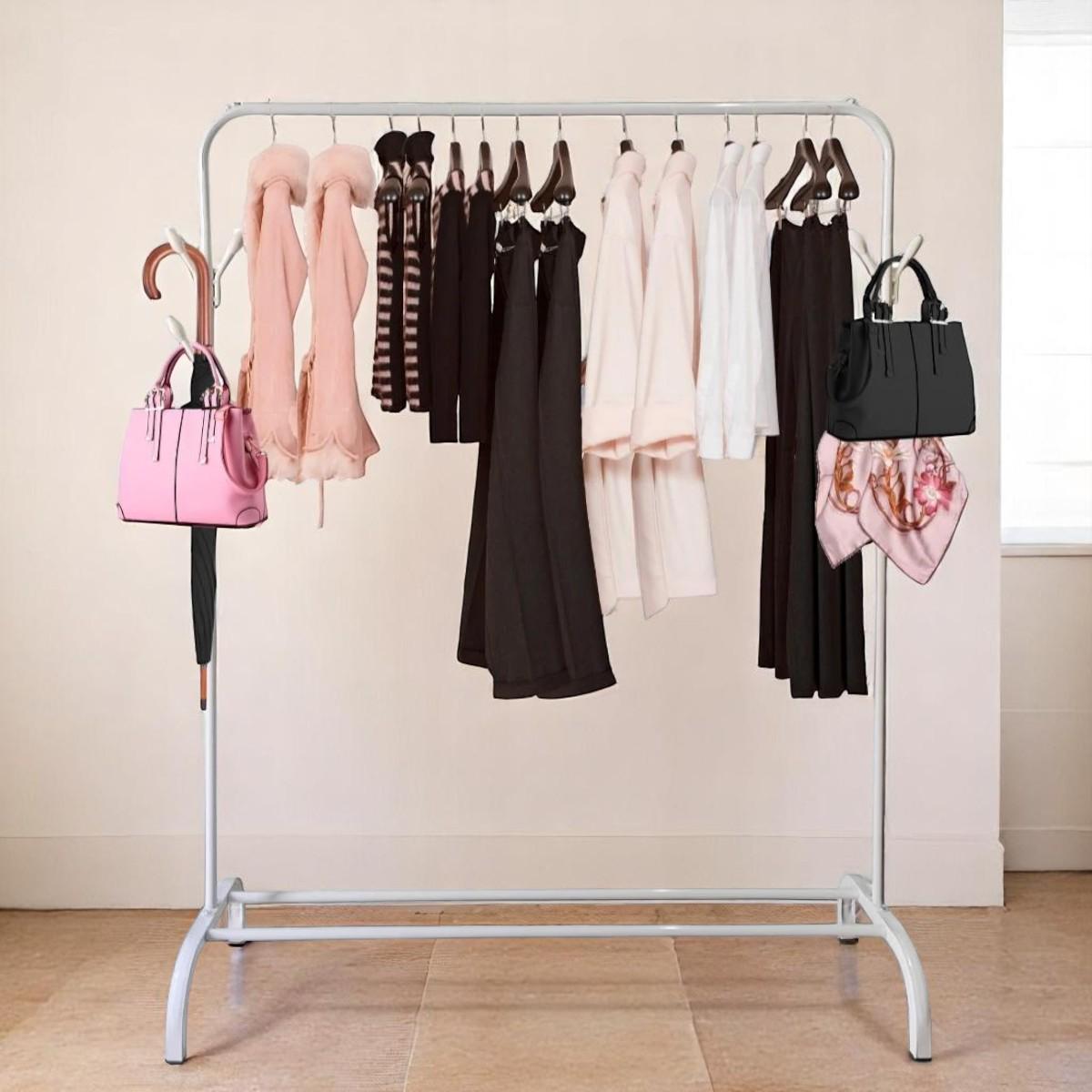 Вішалка-стійка для одягу Double Pole 110х40х150 см (R88771) - фото 2 Вішалка-стійка для одягу Double Pole 110х40х150 см (R88771) - фото 2