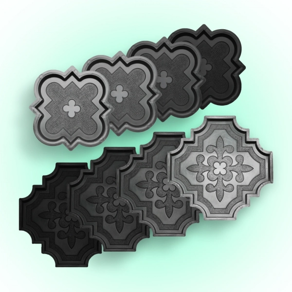 Форми для тротуарної плитки Верес-2007 Лілія велика і мала 25 мм 4 пари (1090404-3289) Форми для тротуарної плитки Верес-2007 Лілія велика і мала 25 мм 4 пари (1090404-3289)