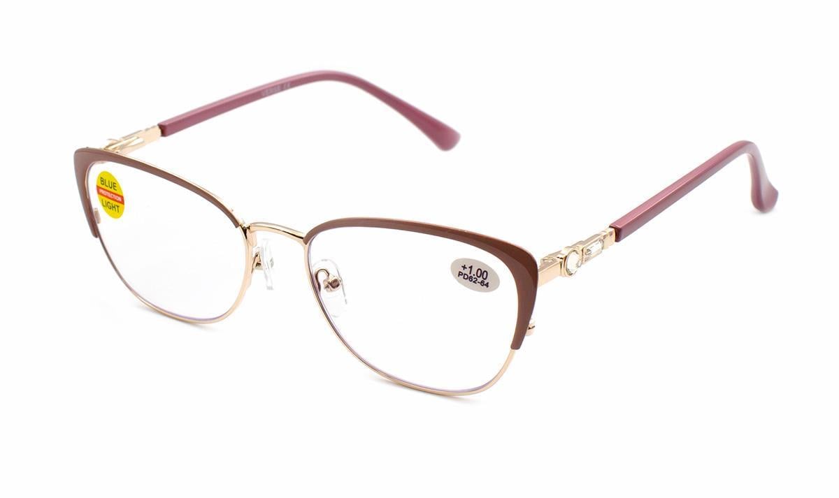 Окуляри для зору в металевій оправі Verse 24007-C3 Blue Blocker -3,00 (295061316)