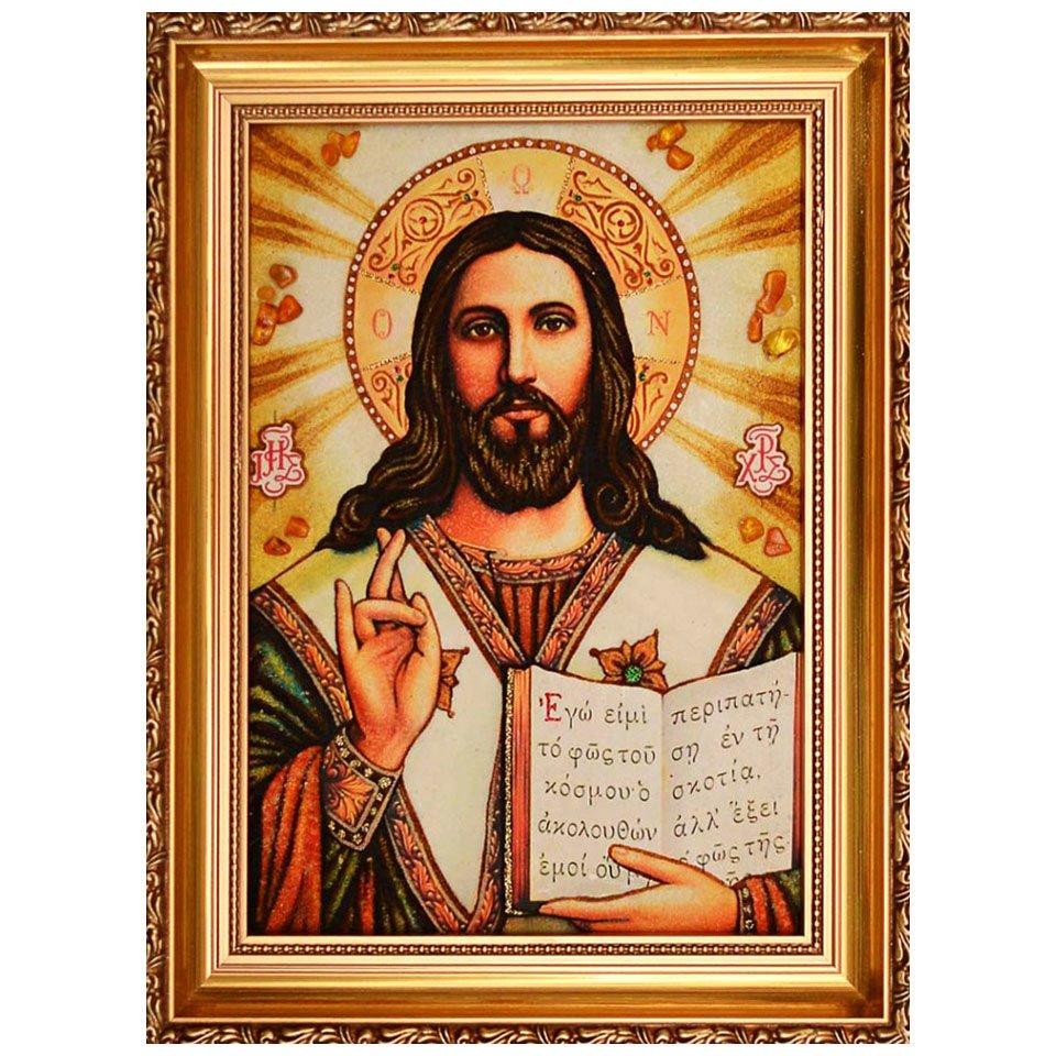 Икона Спаситель янтарная 30х40 см (С0020-30х40)