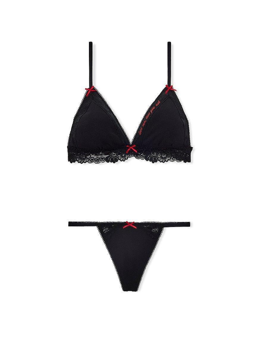 Комплект нижнего белья Victoria's Secret Limited-Edition PINK Wink Flirty Gift S Черный (26598959412)