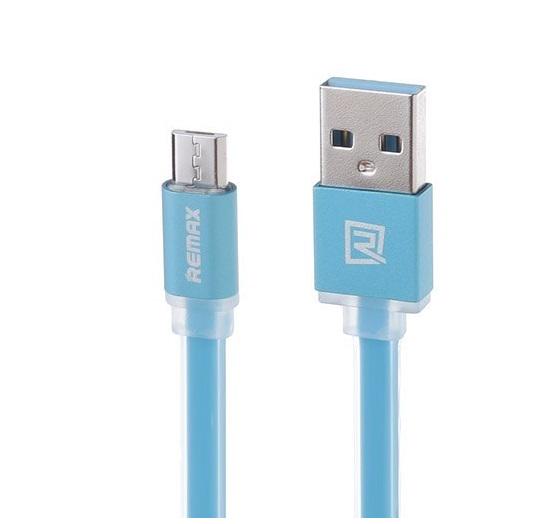 Кабель Micro USB REMAX Colourful 005m 1м высокоскоросной Blue