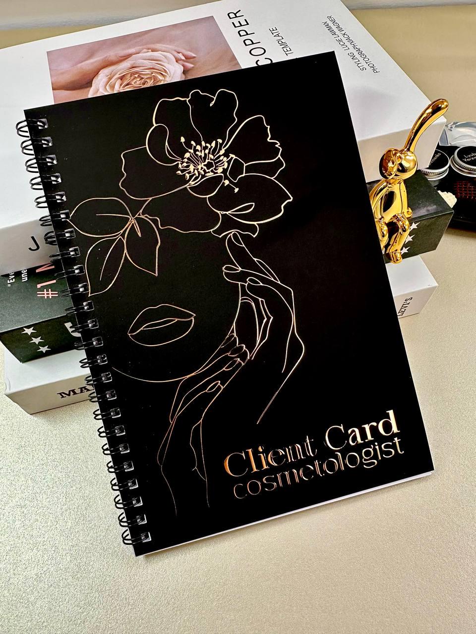 Планер для косметолога с анкетами клиента A5 дизайн Flower 100 страниц Планер для косметолога с анкетами клиента A5 дизайн Flower 100 страниц
