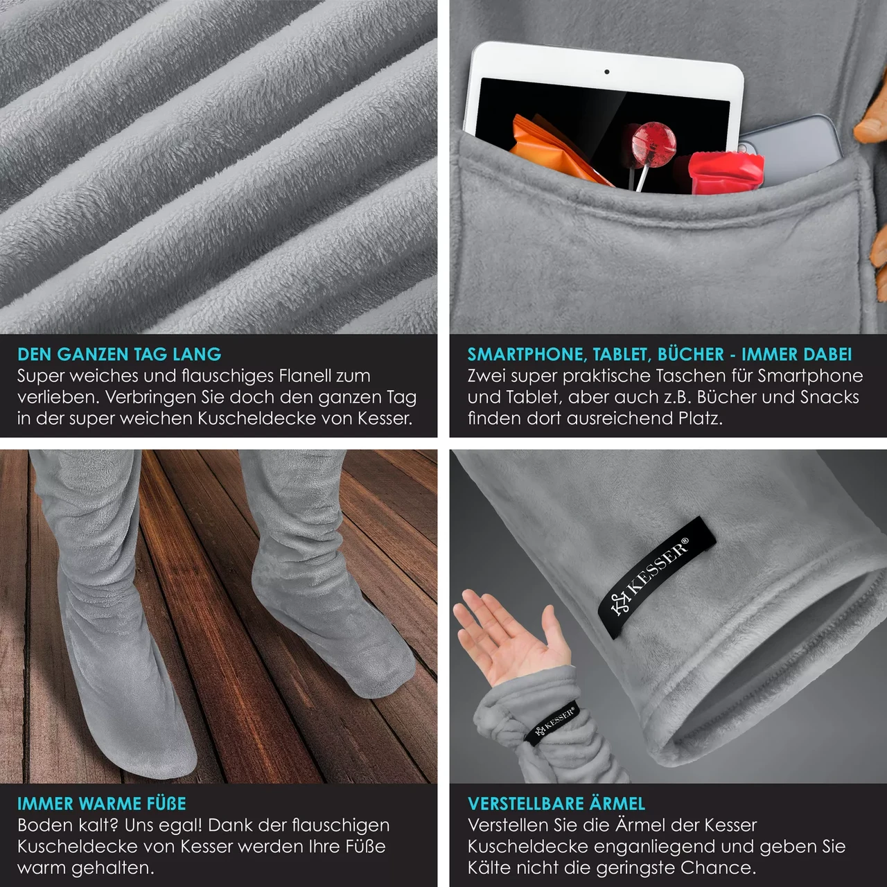 Ковдра-плед KESSER 200x140 см (225262457139gr-200x140) - фото 3 Ковдра-плед KESSER 200x140 см (225262457139gr-200x140) - фото 3