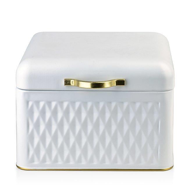 Хлебница металлическая Flora Sandy White (35620)