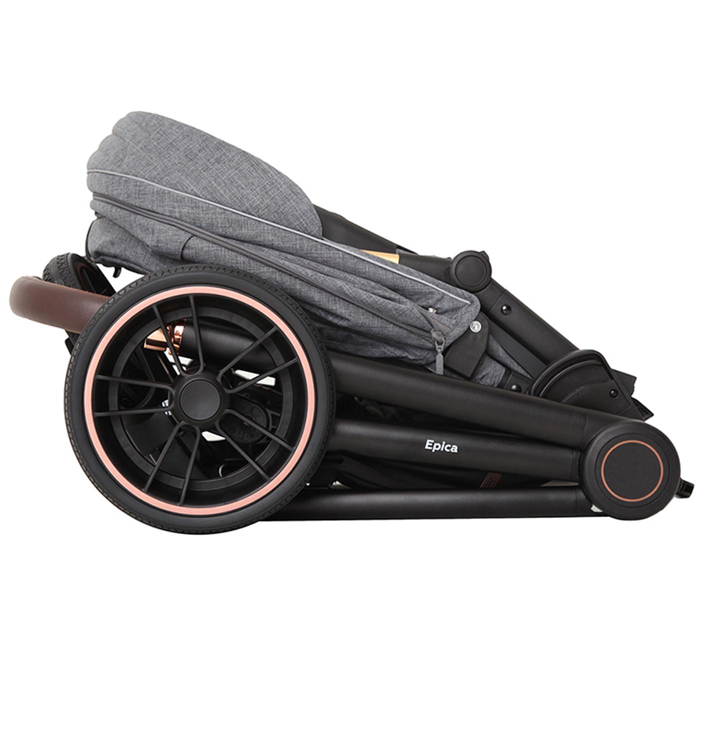 Коляска-книжка універсальна Carrello Epica 3в1 Iron Grey (CRL-8511/1) - фото 4 Коляска-книжка універсальна Carrello Epica 3в1 Iron Grey (CRL-8511/1) - фото 4