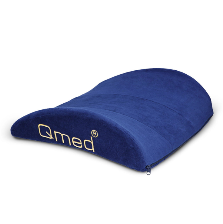 Подушка ортопедическая под спину жесткая Qmed Lumbar Support Hard 40x33x12 см Синий (29898084)