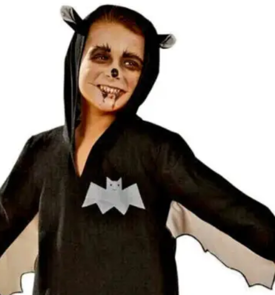 Кофта на Хэллоуин для мальчика Летучая мышь 80-88 см Черно-серый (346254) - фото 3 Кофта на Хэллоуин для мальчика Летучая мышь 80-88 см Черно-серый (346254) - фото 3