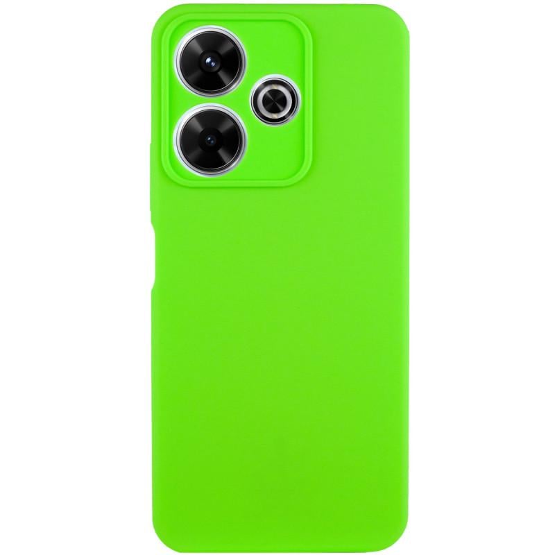 Противоударный чехол Silicone Cover Lakshmi Full Camera (AA) для Xiaomi Redmi 13 4G / Poco M6 4G салатовый