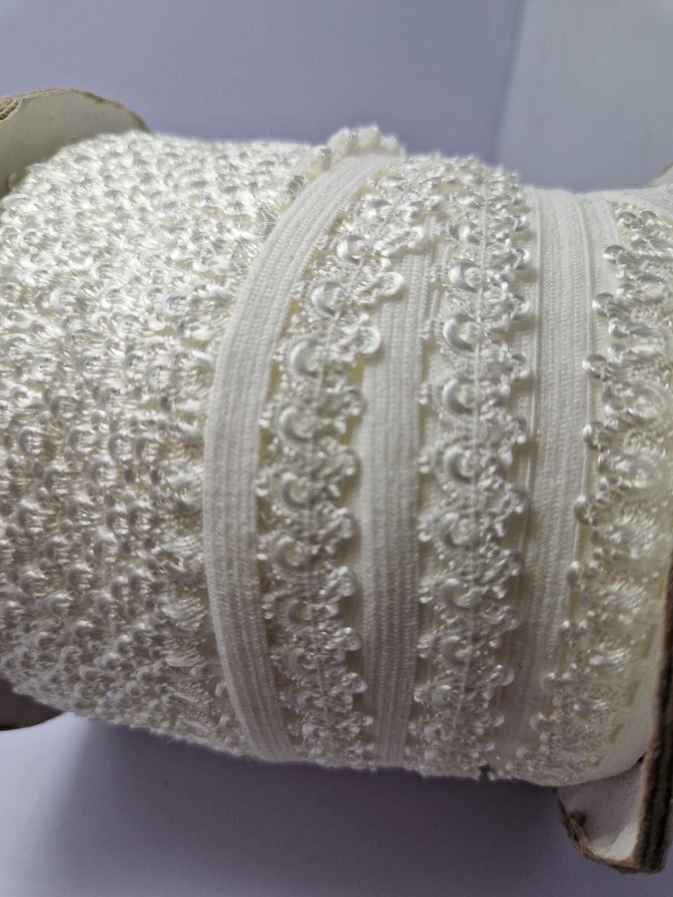 Резинка станова ажурна 1,5 см Білий (1857307294) - фото 2