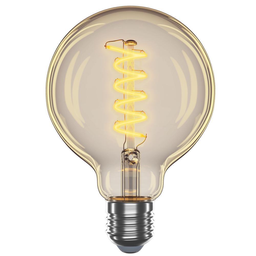 LED-лампа Velmax V-Filament-Amber-G95-Спираль-V 4W E27 2700K 300 Lm (28687455)