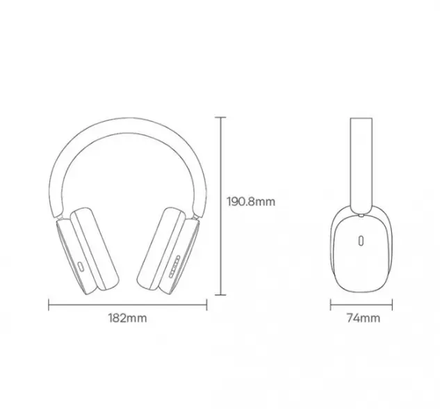 Наушники беспроводные BASEUS Bowie H1 Noise-Cancellation Wireless Headphones NGTW230202 Creamy/White - фото 8