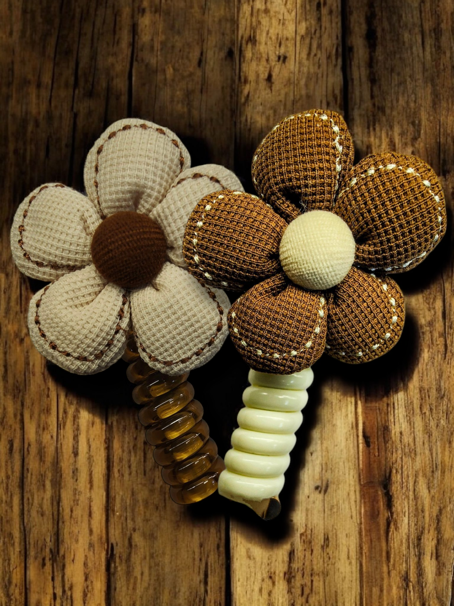 Резинка-пружинка для девочек Цветочки 2 шт. Шоколадный/Молочный (00-0570)