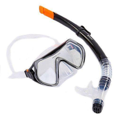 Набор для плавания Zelart M166-SN52 PVC Черно-серый (60363068)