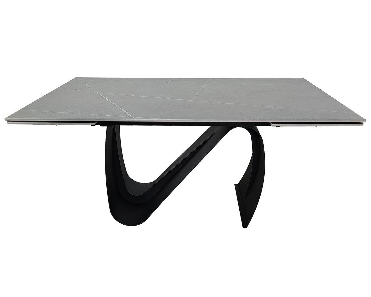 Стол обеденный раскладной Intarsio JULIAN CERAMIC 160-240х90 см Серый матовый/Черный (JULIAN160) - фото 2 Стол обеденный раскладной Intarsio JULIAN CERAMIC 160-240х90 см Серый матовый/Черный (JULIAN160) - фото 2