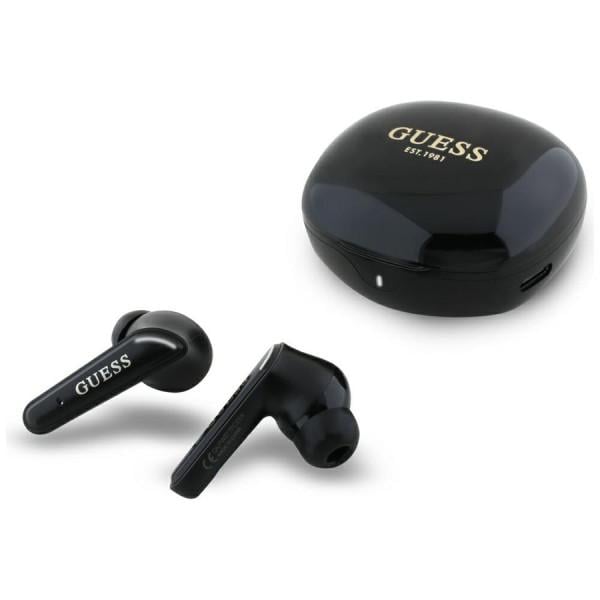 Навушники TWS Guess Flat Classic Logo with electrocrete Black