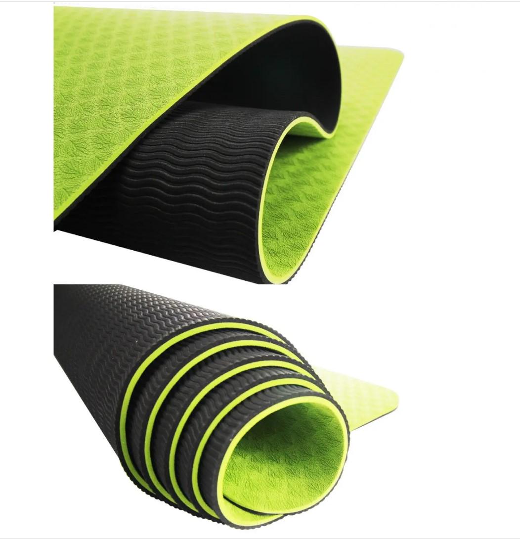 Килимок для йоги та фітнесу U-Powex Classic Pro Салатовий/Чорний (3ec5dd1a) - фото 4