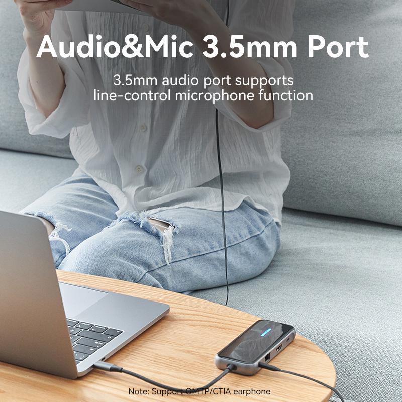 USB-хаб Vention Type-C-3x USB 3.0/5 Гбит/с HDMI 4K 60Hz/Type-C PD 100W/SD/TF карты RJ45 1 Гбит/с 3,5 мм minijack USB-C Черный (TFLHB) - фото 11 USB-хаб Vention Type-C-3x USB 3.0/5 Гбит/с HDMI 4K 60Hz/Type-C PD 100W/SD/TF карты RJ45 1 Гбит/с 3,5 мм minijack USB-C Черный (TFLHB) - фото 11