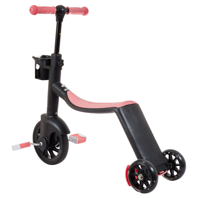 Самокат детский 3в1 велосипед/велобег от 2 лет Розовый (MLD_V77) - фото 2 Самокат детский 3в1 велосипед/велобег от 2 лет Розовый (MLD_V77) - фото 2