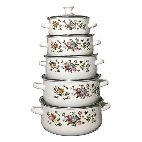 Кастрюли эмалированные Benson BN-079 10 пр. (12129667)