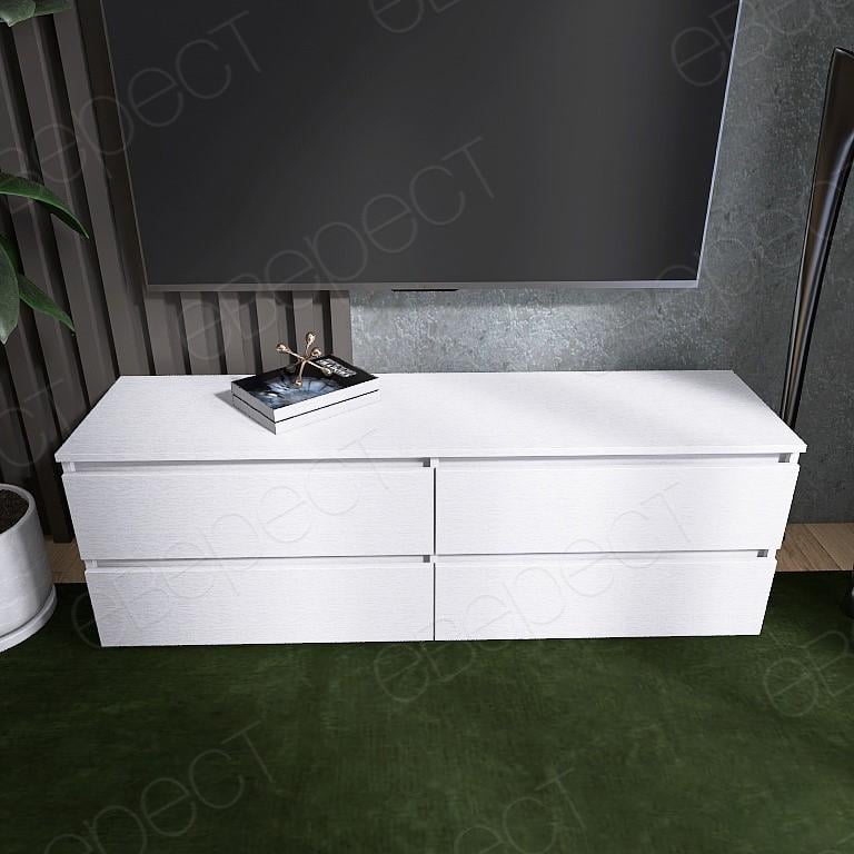 Тумба под телевизор Everest ЛТВ-1400 Лайт ЛДСП Нимфея альба - фото 6 Тумба под телевизор Everest ЛТВ-1400 Лайт ЛДСП Нимфея альба - фото 6