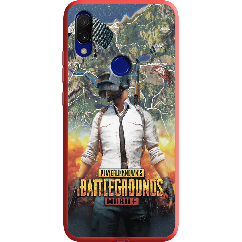 Чехол Boxface Xiaomi Redmi 7 PUBG Mobile Красный силикон (36506-up2309-37060)