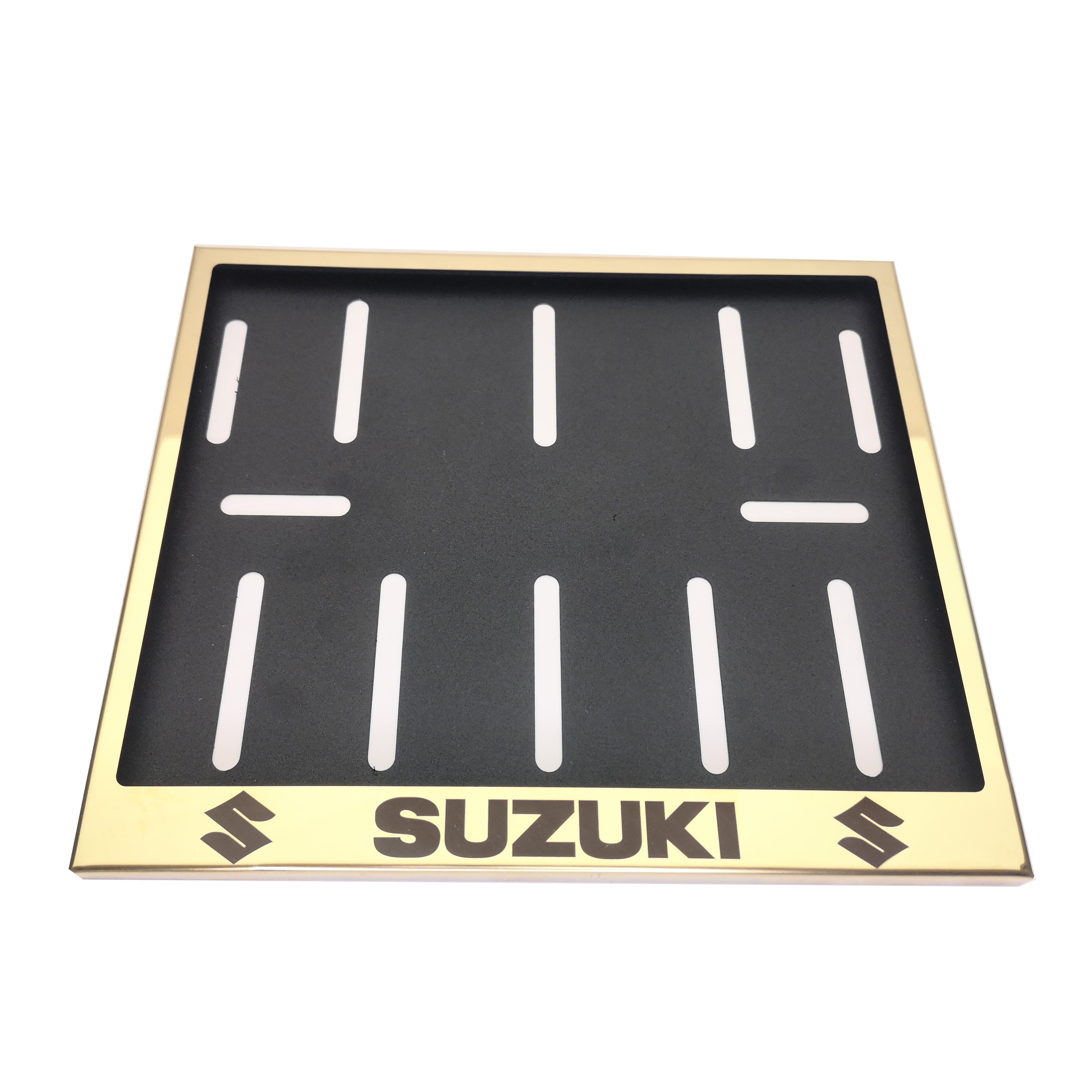 Рамка для мотоциклетного номера "Suzuki" V2 174х220 мм Золотой (VH-S1722SUV2SGO)