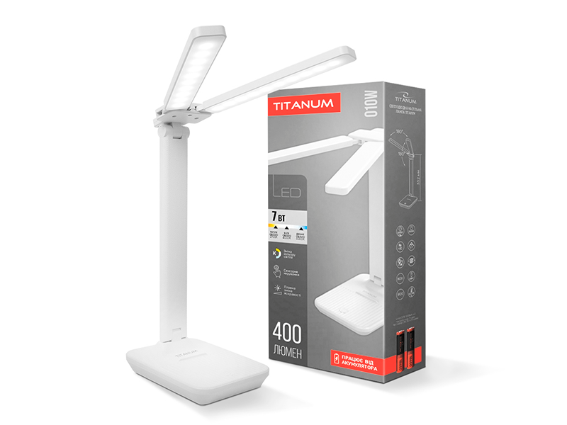 Настольная лампа светодиодная с аккумулятором Titanum TLTF-010W 7W 2700-6000K USB (7538)