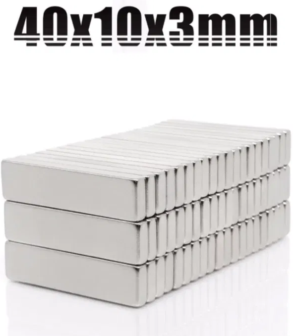 Магніт неодимовий прямокутний 40x10x2 мм N35 - фото 7
