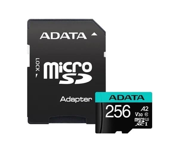 Карта пам’яті ADATA Premier Pro microSDXC 256 Гб UHS-I U3 V30 A2 (AUSDX256GUI3V30SA2-RA1)