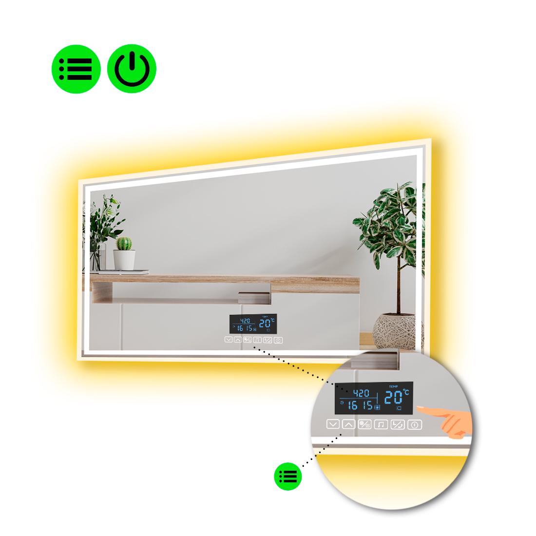 Зеркало с LED подсветкой Marita с Smart-блоком 100x70 см (8995317)