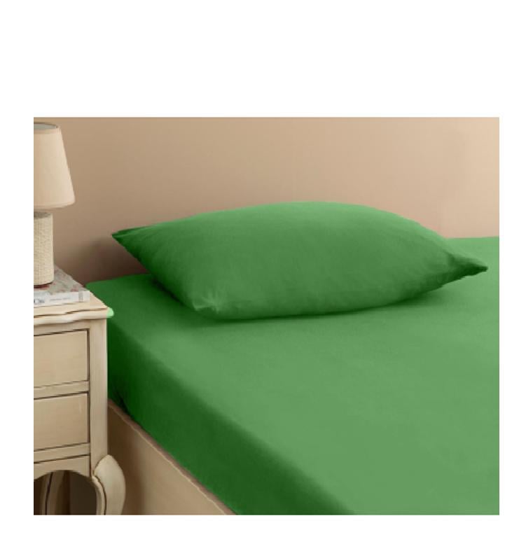 Простынь махровая с 2 наволочками евро 200х230 см Зеленый (2226776823)