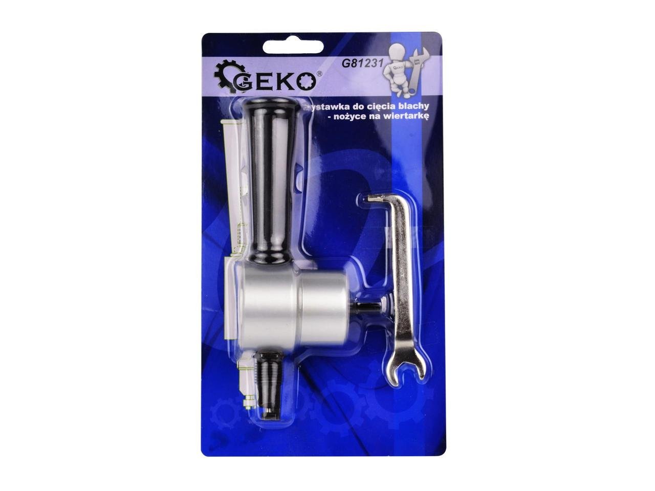 Насадка-ножиці вирубні GeKo до електродриля для різки бляхи (G81231) - фото 5 Насадка-ножиці вирубні GeKo до електродриля для різки бляхи (G81231) - фото 5