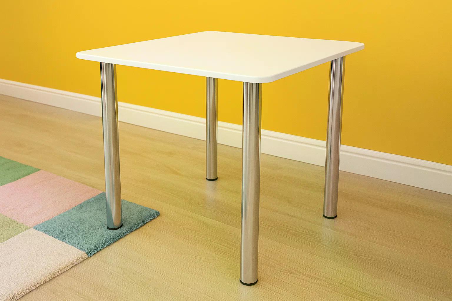 Стол обеденный для кафе баров школьных столовых 775х775х750 мм Белый