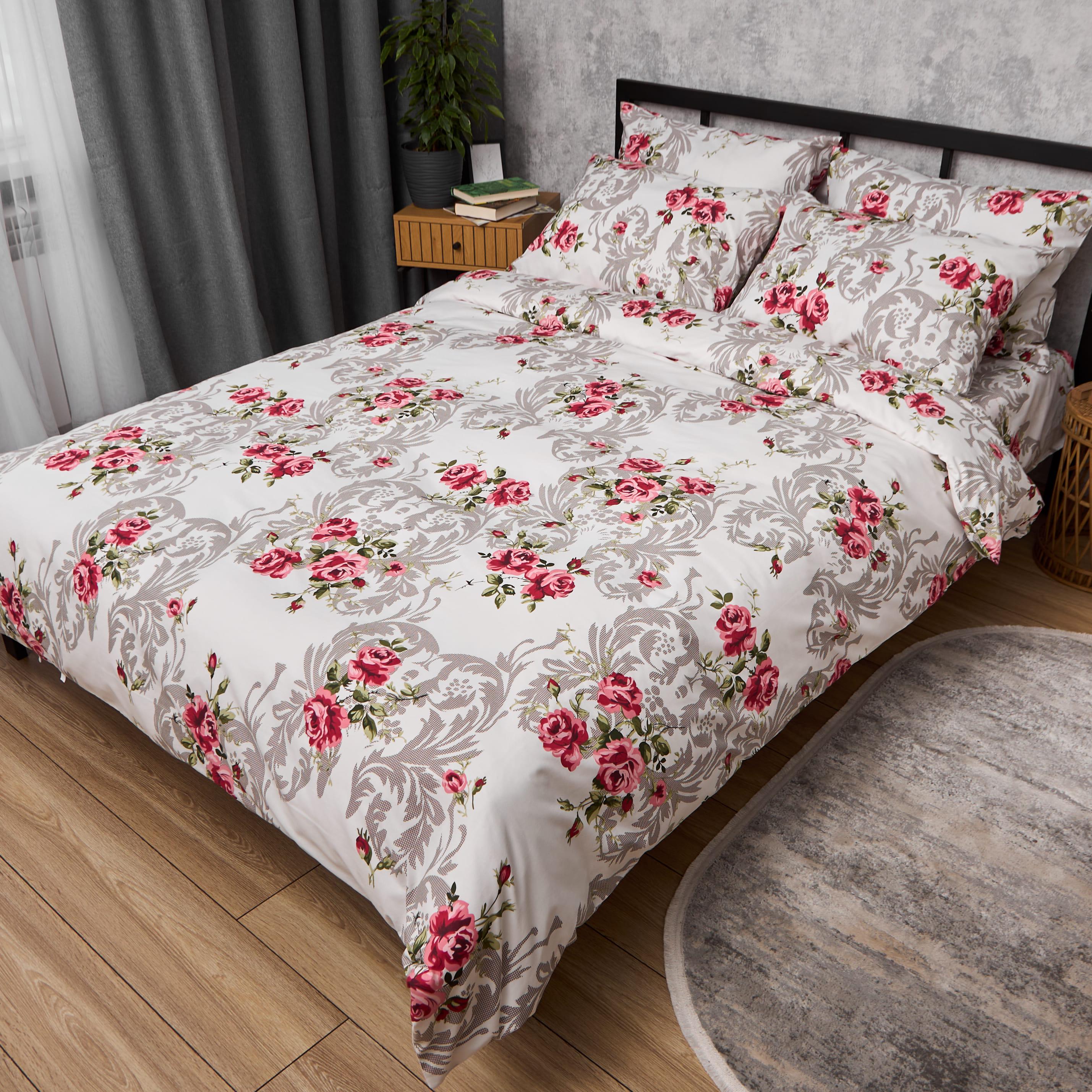 Комплект постільної білизни Moon&Star Бязь Gold Люкс Rose Garden полуторний 143х210 см наволочки 2 шт. 70х70 см (MS-820015032)