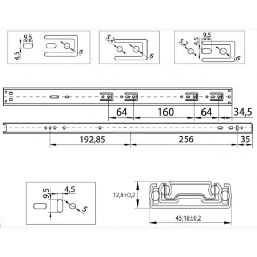 Направляющая шариковая телескопическая Sigma с доводчиком 45x600 мм 2 шт. Черный (714014) - фото 3 Направляющая шариковая телескопическая Sigma с доводчиком 45x600 мм 2 шт. Черный (714014) - фото 3