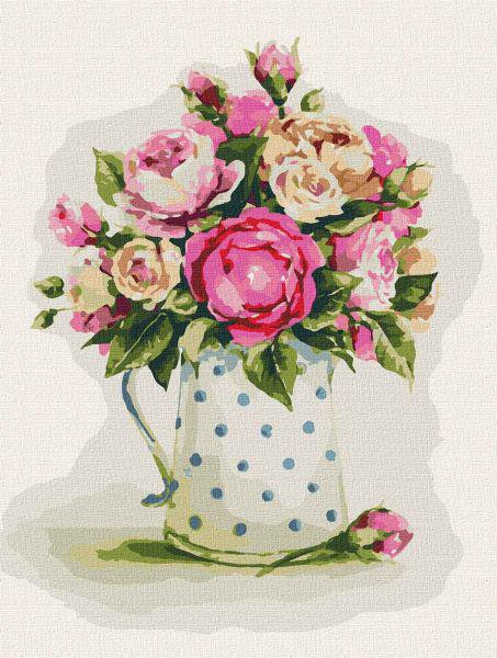 Картина по номерам Нежные розы