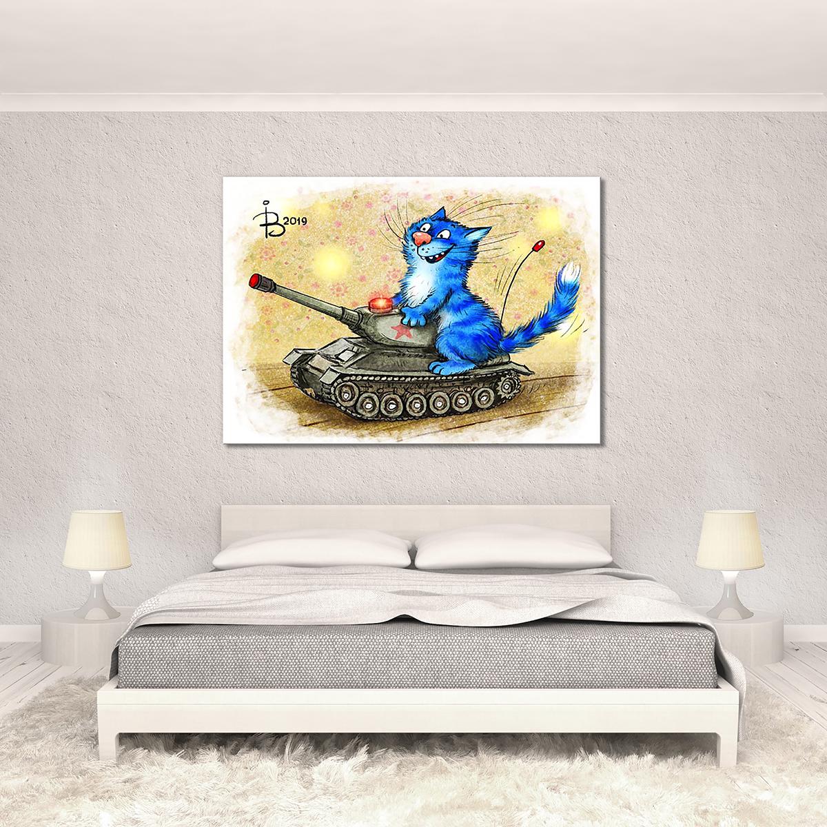 Модульная картина Юный танкист 1 модуль 50x75 см