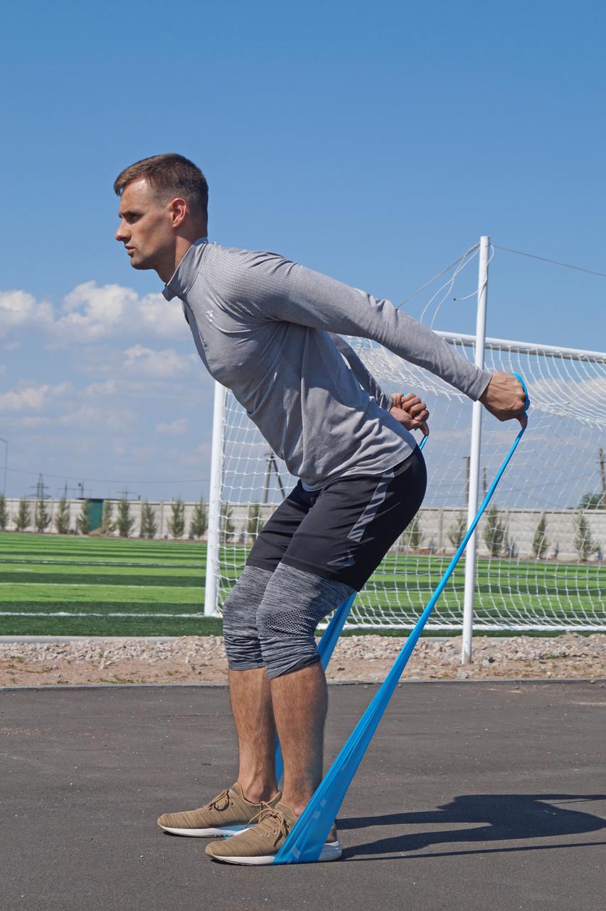 Лента-эспандер для фитнеса и реабилитации PowerPlay 4112 0,4 мм MediBand Light 6,8 кг Синий (A-011807) - фото 9 Лента-эспандер для фитнеса и реабилитации PowerPlay 4112 0,4 мм MediBand Light 6,8 кг Синий (A-011807) - фото 9