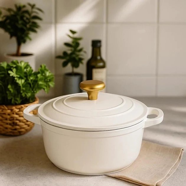 Кастрюля Edenberg с мраморным покрытием и алюминиевой крышкой 20х10 см 2,5 л Белый (EB-12091) - фото 2 Кастрюля Edenberg с мраморным покрытием и алюминиевой крышкой 20х10 см 2,5 л Белый (EB-12091) - фото 2