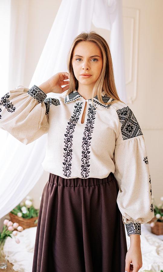 Вишиванка жіноча Вишиваночка р. 54 Бежевий (577-5)