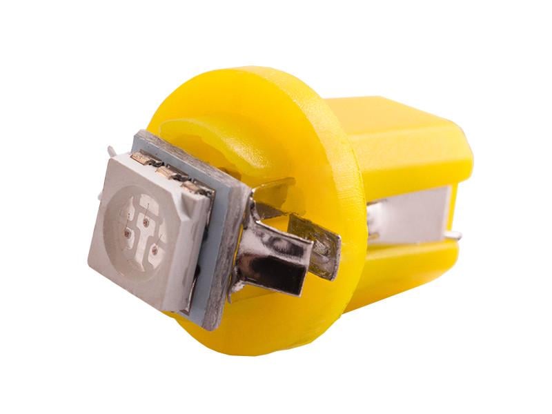 Автолампа светодиодная T5 W1,2W B8,5d 24 В SMD5050-1led Желтый (1489)