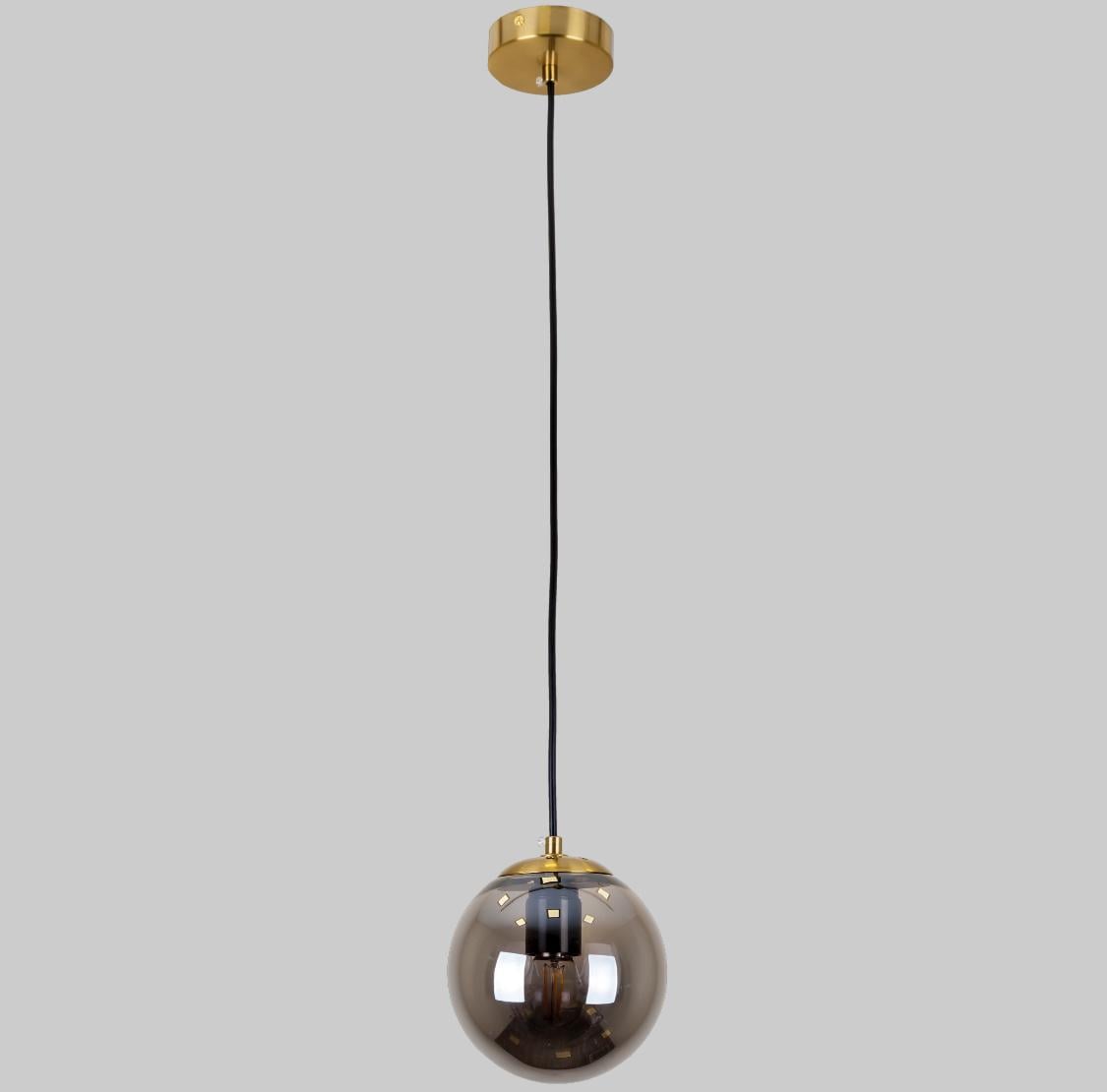 Подвес со стеклянным шаром 15 см Бронзовый (56-PR150F-1 BRZ+BK)