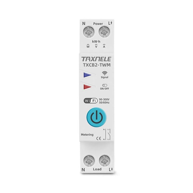 Умный WiFi выключатель TAXNELE со счетчиками/таймером 1P+N 63A 230V Smart Life (TXCB2-TWM-63A)
