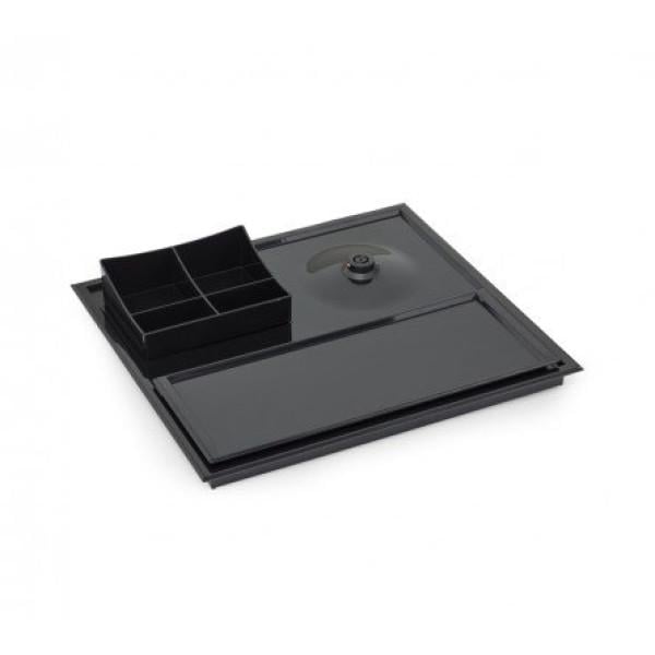Поднос гостиничный с фиксирующим элементом для чайника Черный (33790227)