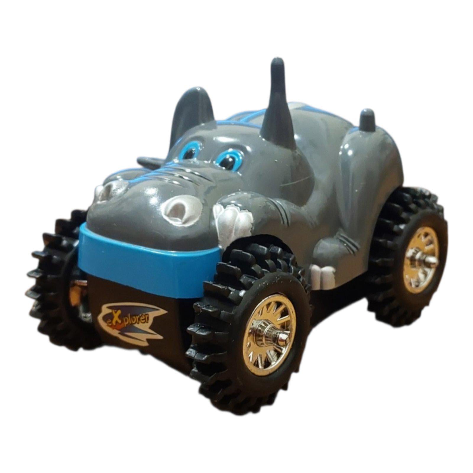 Игрушечная машинка-перевертыш Бегемот на батарейках Серый (32562339)