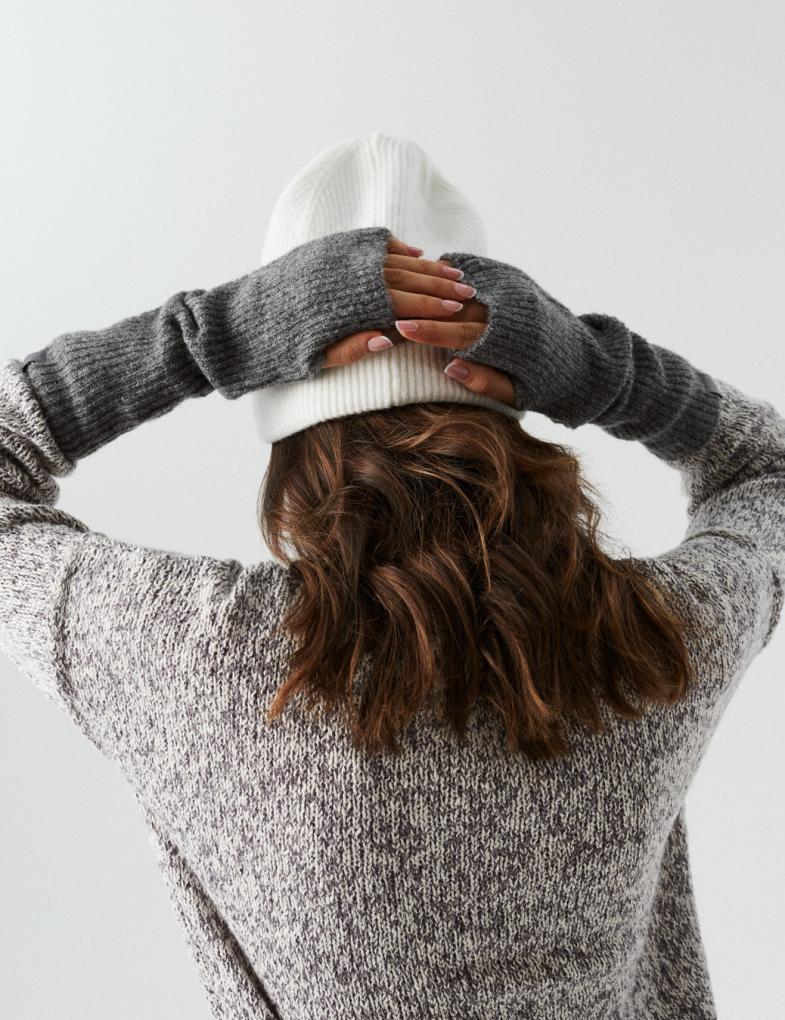 Перчатки зимние без пальцев женские Diverse TUBES Графитовый меланж (5902598770158)