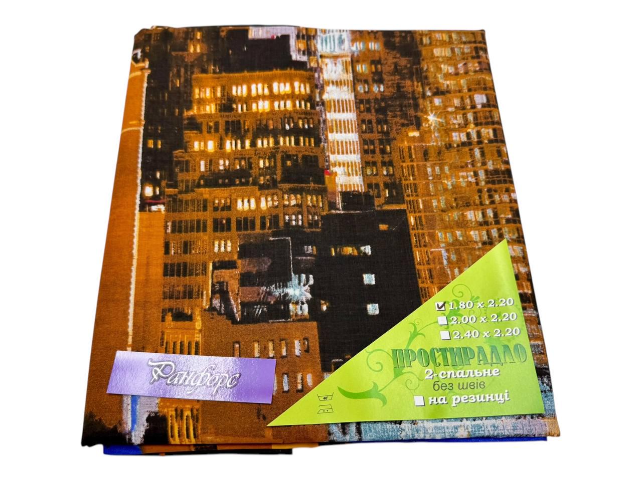 Простыня Night city ранфорс 180х220 см (R-c27/x180)