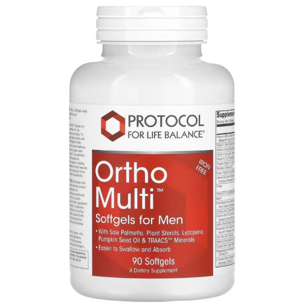 Витаминно-минеральный комплекс для мужчин Protocol for Life Balance Ortho Multi For Men 90 Softgels (23713026)
